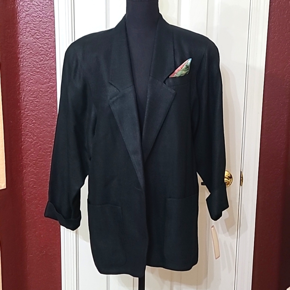 Vintage 80s KGR Black Blazer